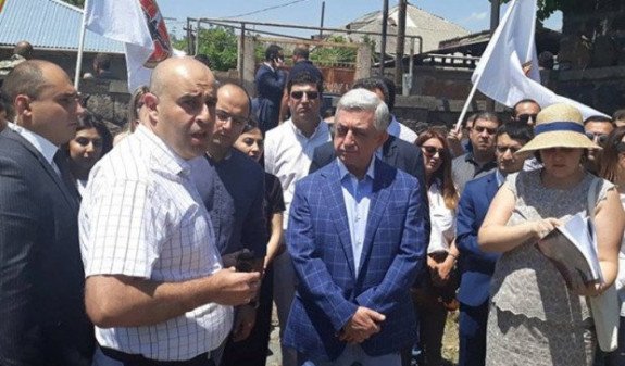Серж Саргсян и представители РПА посетили село Ахцк