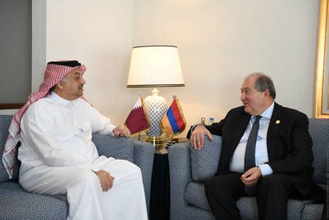 Президент Армении встретился с вице-премьером Катара Мухаммедом аль-Атия