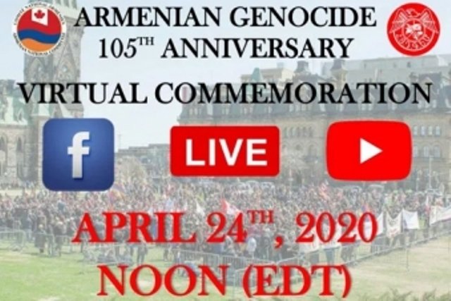 Армяно-канадская община отметит 105-летие Геноцида армян по прямой трансляции